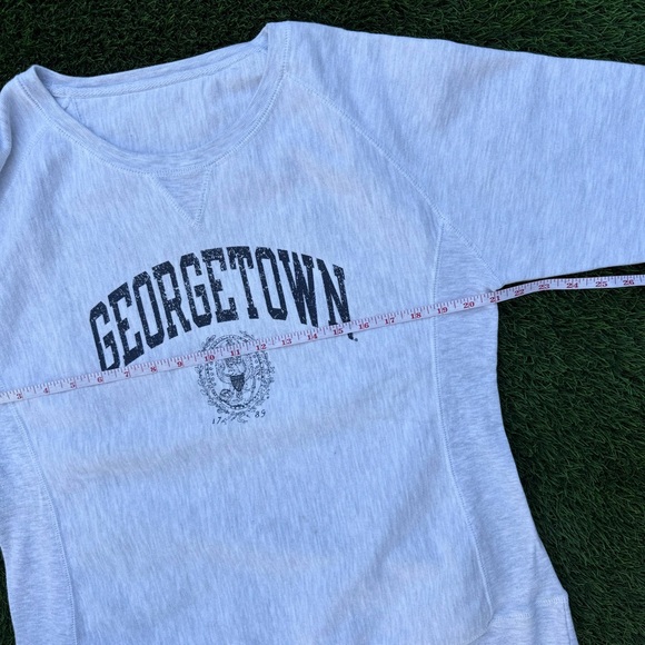 Champion Georgetown University Women's Sweatshirt Pullover Grey/Navy Size L/M - Picture 5 of 6